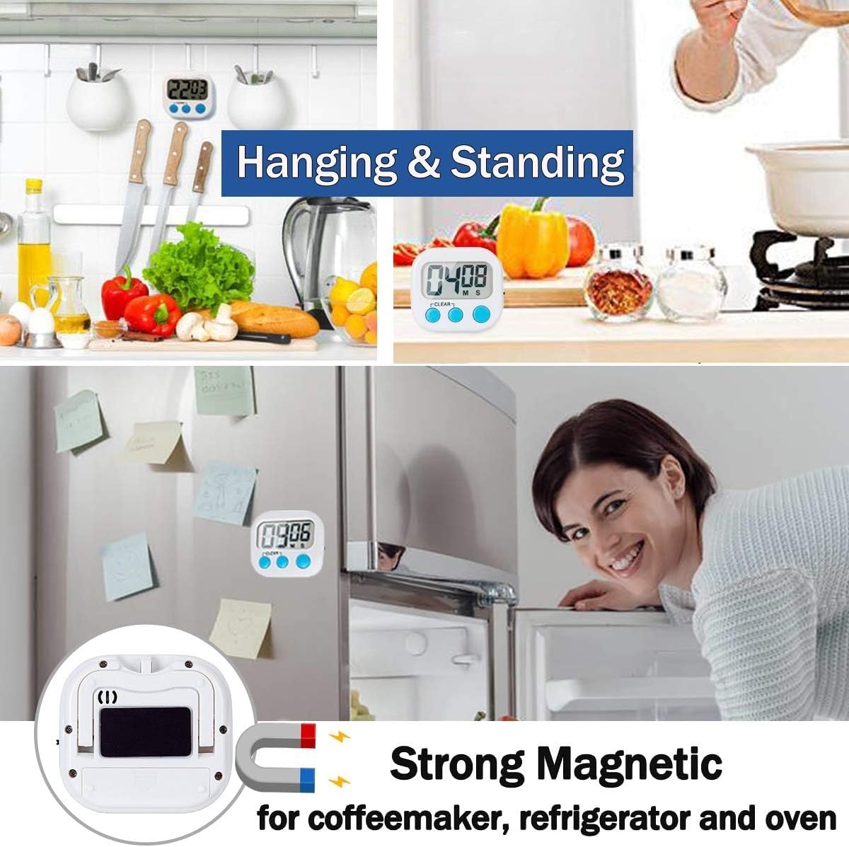 Digital Kitchen Timer gadgets study clock for students with timer kitchen timer with alarm