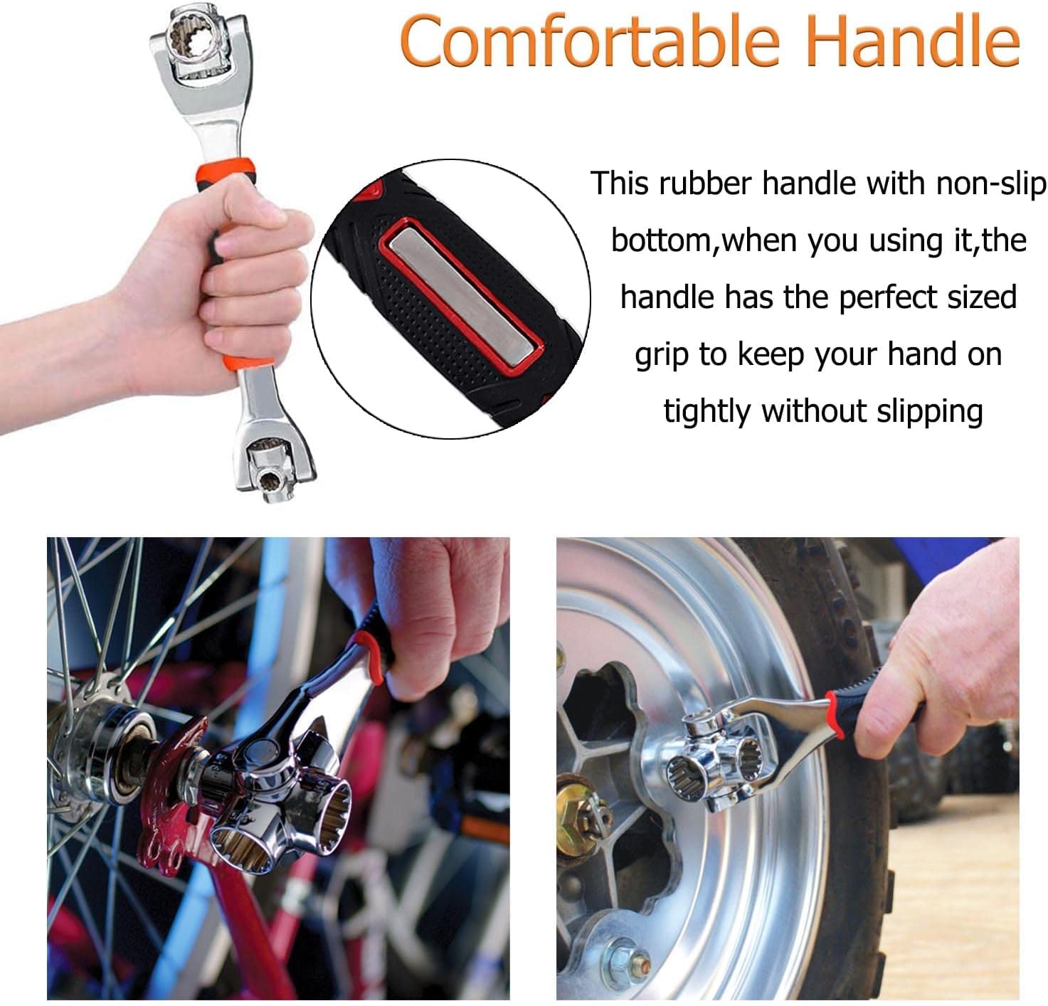 Tiger wrench 48 in 1 Swivel Head Multi Tool Spanne Tools Socket Works with Spline Bolts Multifunction PassTorx 360 Degree 6-Point Universal Furniture Car Repair