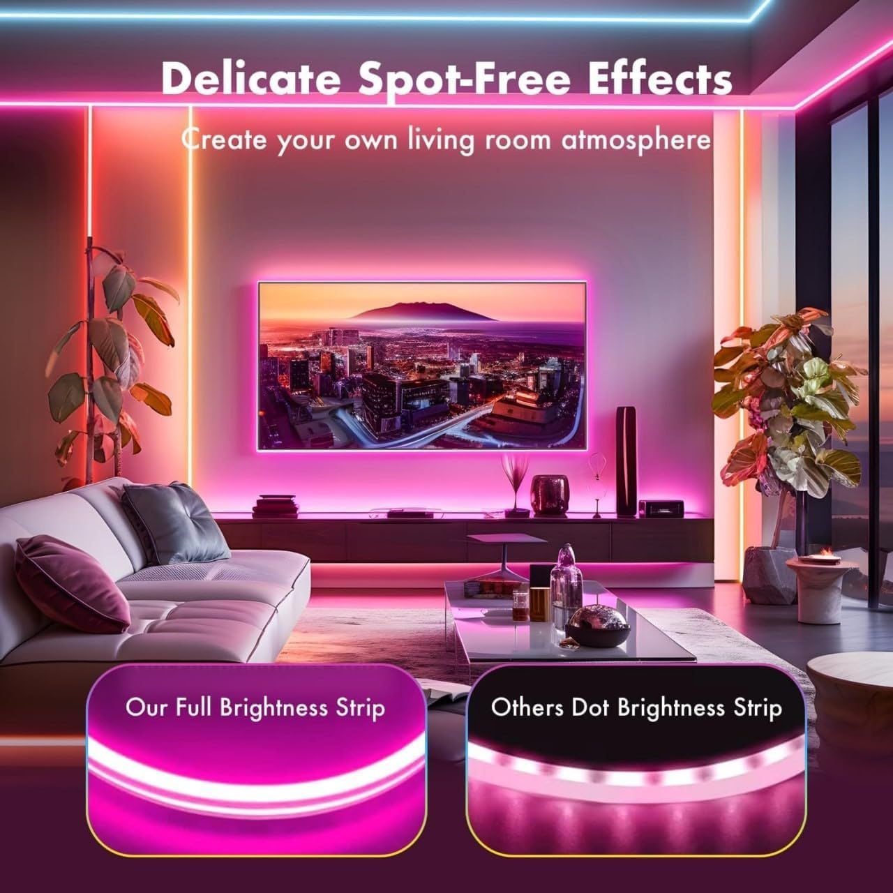 5 Meter Smart Neon Rope Strip Lights, Remote and Mobile App Controlled, Music Sync RGB Lights, Multicolor LED Lights for Home, Diwali Decoration, PC, Gaming