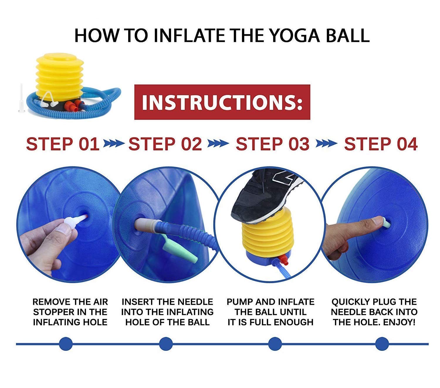 Anti Burst Exercise Gym Ball with Pump Anti-Slip Balance Stability Ball Yoga Ball Extra Thick Swiss Birthing Exercise Ball for Home 75 CM (Multi Color)