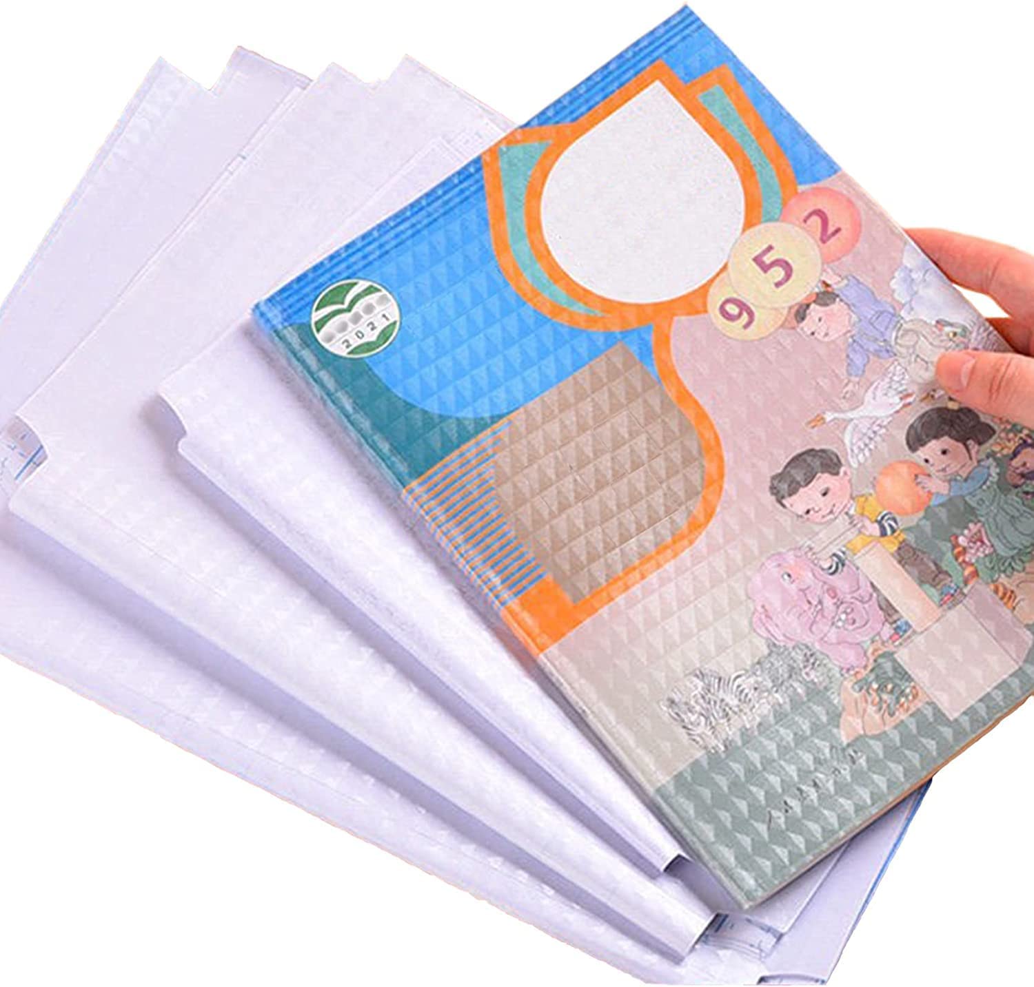 Transparent Paper Sticker Book Cover Film, Book Biding Cover [30 Pcs- 3 Different Sizes -10 Each] Waterproof Self-Adhesive Book Cover for School,