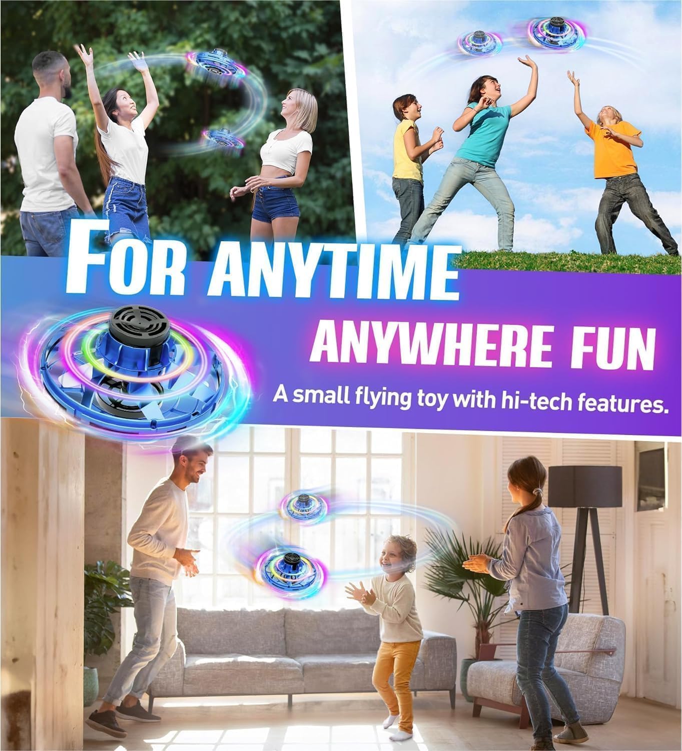 UFO Magical Flying Spinner Fingertip Upgrade Flight Gyro Flying Spinner Toy for Kids