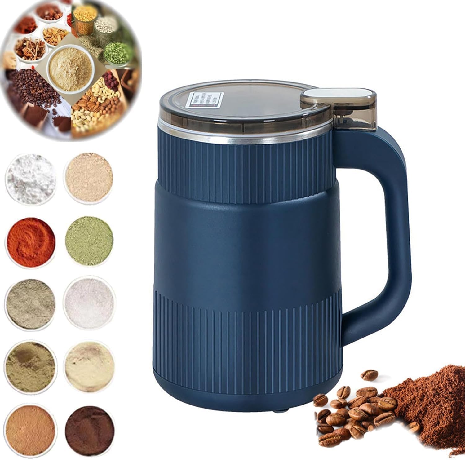 Coffee Grinder Electric, Spice Grinder,Spice Grinder with Handle Manual Spice Grinder Handheld Spice Handheld Spice Mill Handle Operated Spice Hand Crank Spice