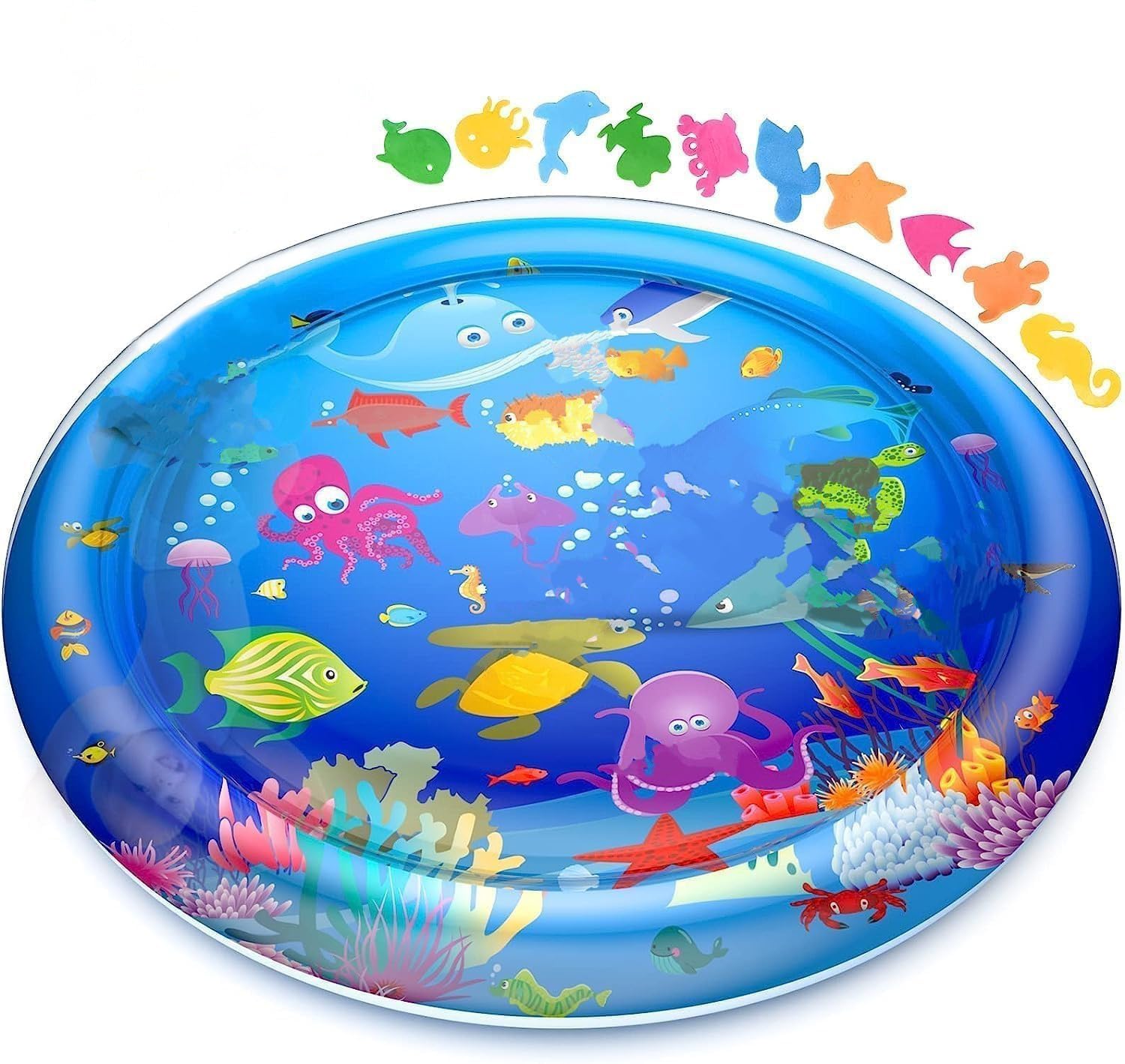 Baby Kids Water Play Mat Toys Inflatable Tummy Time Leakproof Water Play Mat, Fun Activity Play Center Indoor and Outdoor Water Play Mat for Baby (Water Play Mat)