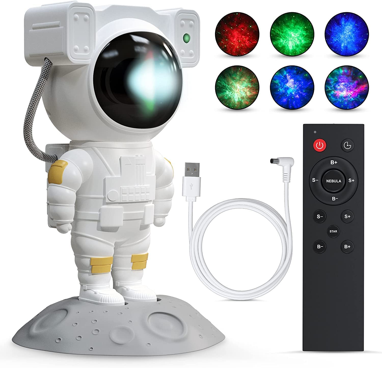 ASTRONUT STAR PROJECTION LIGHT  360° Adjustable Astronaut Design for Custom Projection