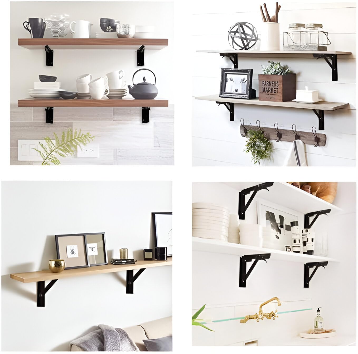 Duty Folding Shelf Brackets – Collapsible Metal Shelf Bracket for Wall Mounted Tables, Benches, and Shelves