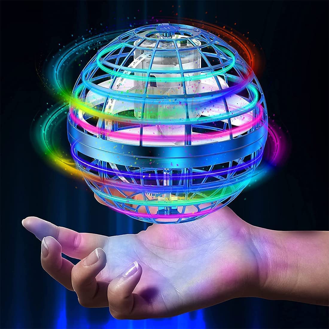 Flying Ball Boomerang Magic Balls Flying Spinner Fidget Toys Children USB Rechargeable Built-in RGB Lights 360?Rotating Magic Controller, Multicolor