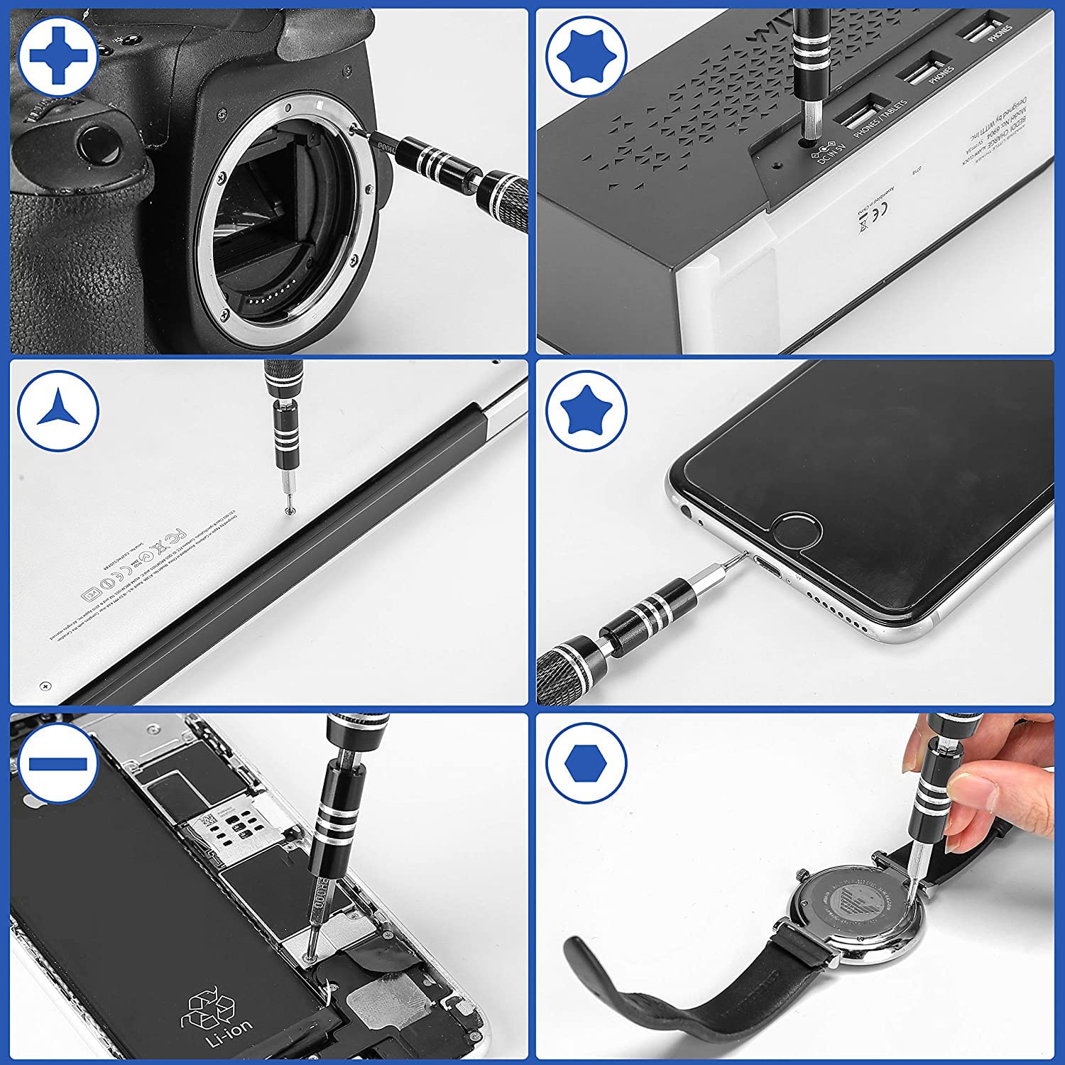 New Upgraded Precision Screwdriver Set, Professional Grade 115 in 1 Magnetic Repair Tool Kit for Electronics, iPhone, Laptop, PC, Game Mobiles, Watch, Eyeglasses, and DIY Projects