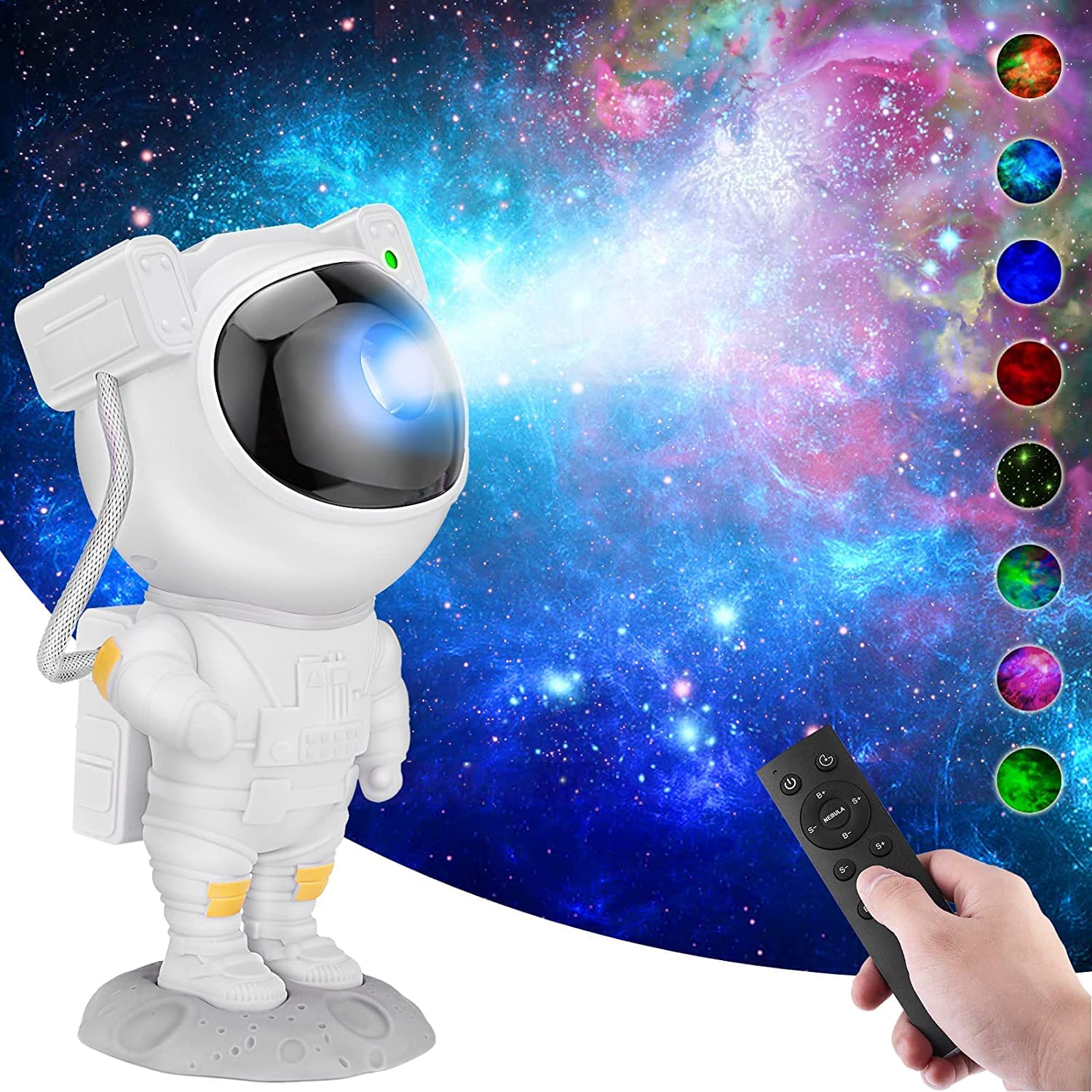 ASTRONUT STAR PROJECTION LIGHT  360° Adjustable Astronaut Design for Custom Projection