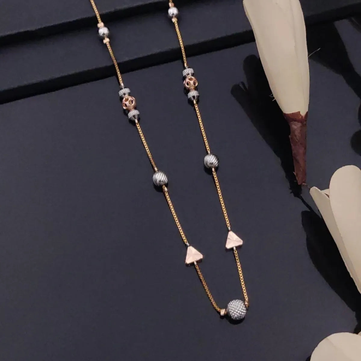 Rose Gold Elegant 3-Tone Anti-Tarnish Chains for Women Timeless Style & Durability