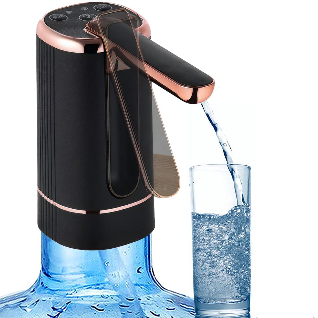 Wireless Water Pump with USB Rechargeable Battery|Portable Water Dispenser Pump for Travel| Electric Water Dispenser for Universal 5 Gallon Bottle |Water Bottle Aqua Pump