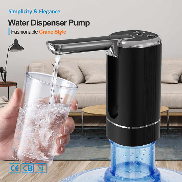 Wireless Water Pump with USB Rechargeable Battery|Portable Water Dispenser Pump for Travel| Electric Water Dispenser for Universal 5 Gallon Bottle |Water Bottle Aqua Pump