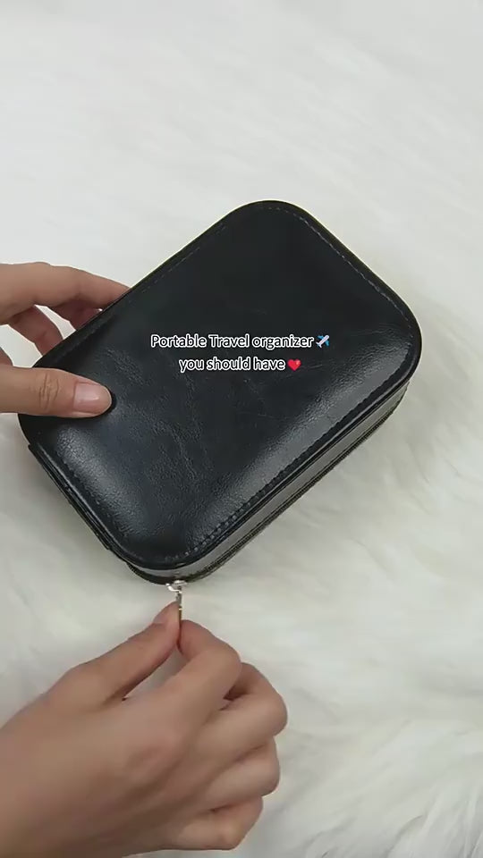 Travel Makeup Case with LED Mirror, Makeup Bag with Lighted Mirror, Cosmetic Storage Box, Christmas Portable Organizer Vanity Case for Women, Beauty Tool Accessories